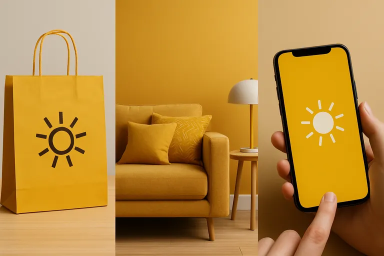 Toepassingen in merk, interieur en digitaal