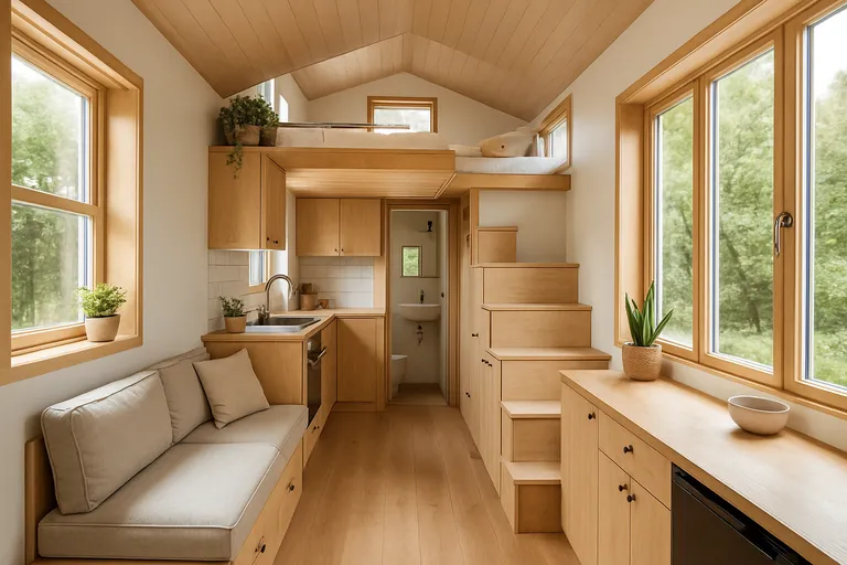 Zo maak je je tiny house groots met slimme indeling, licht en opbergruimte