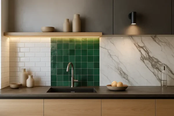 Zo maak je van je keukenwand een blikvanger met kleur, tegels en slimme afwerkingen