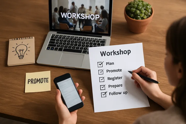 Praktisch organiseren en promoten van je workshop